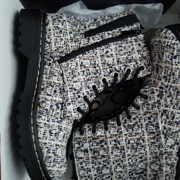 NWT Torrid Boucle Combat Boots - Picture 12 of 16